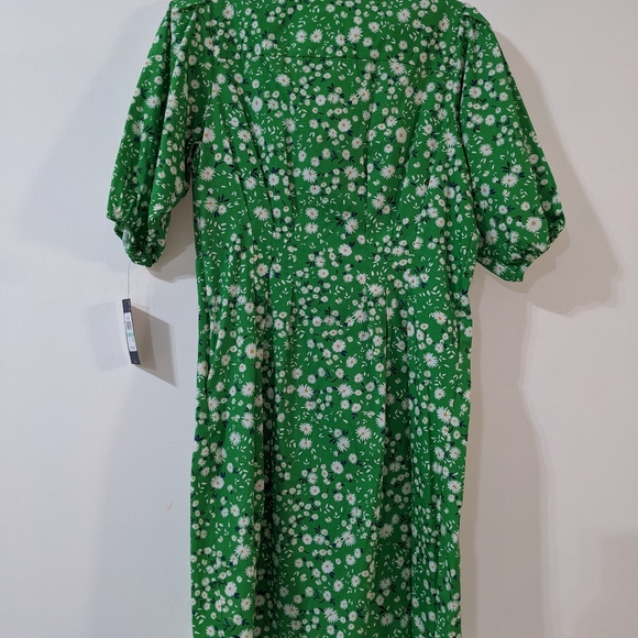 💚 NEW Tommy Hilfiger Windblown Daisy Green Floral Shirt Dress Size 8 - Picture 8 of 11